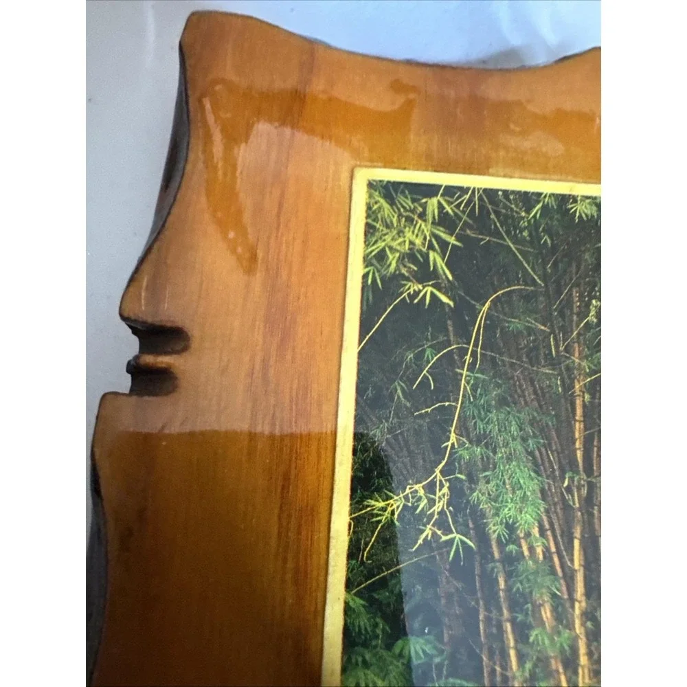 Vintage Lacquer‎ Wooden Wall Art, Waterfall Greenery 9